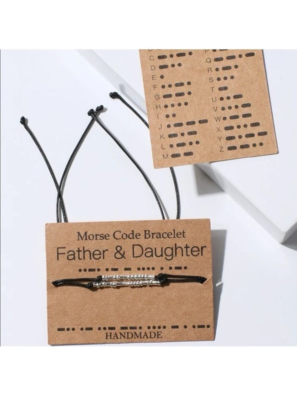 Father Daughter Morse Code bracelet set NWT 🌿